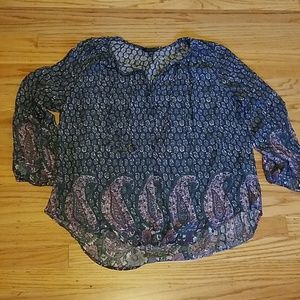 Beautiful blue and green paisley Lucky Brand